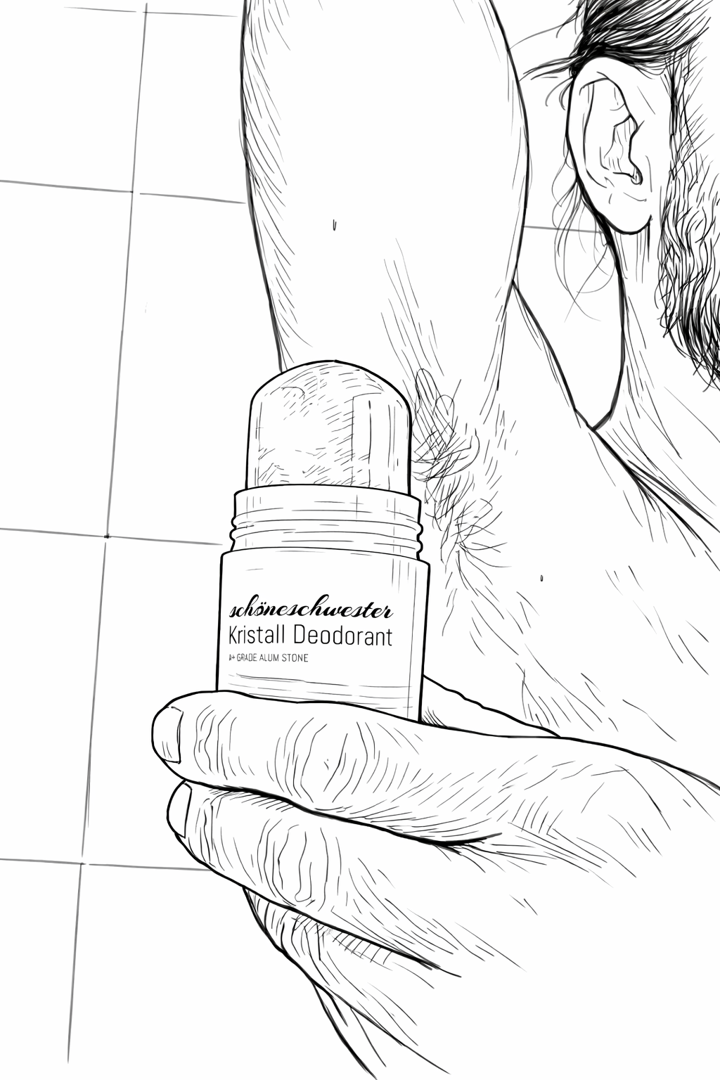 Natürliches Mineral Deodorant ohne Rückstände auf Kleidung von schöneschwester