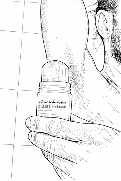 Natürliches Mineral Deodorant ohne Rückstände auf Kleidung von schöneschwester