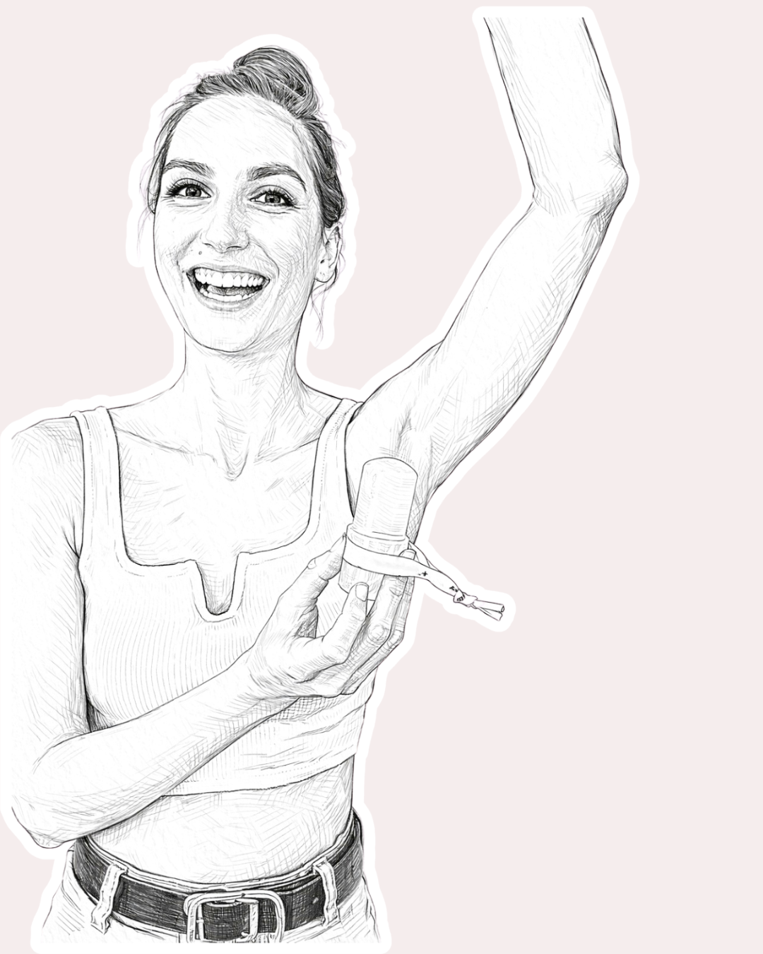 Natürliches Mineral Deodorant ohne Rückstände auf Kleidung von schöneschwester. Naturkosmetik zertifiziert